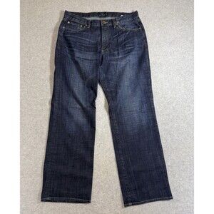 Lucky Brand 361 Vintage Straight Jeans Mens 34X32 Dark Wash Western Preppy